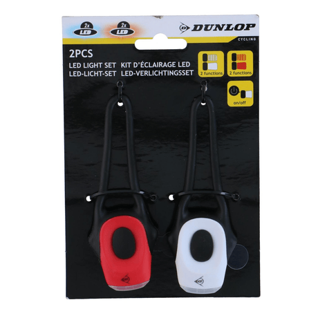 DUNLOP LED Bike Light Set Front And Rear - HELMETS/ SPARES/ ROAD SAFETY - Beattys of Loughrea