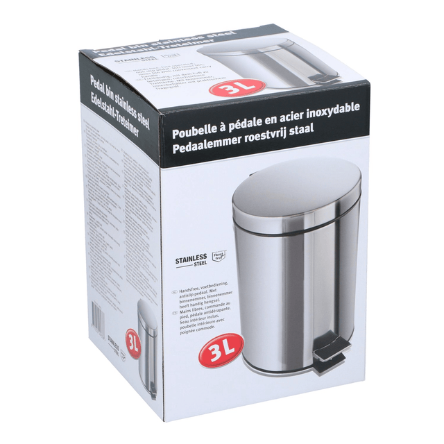 Pedal Bin 3L - CLEANING - DUSTBIN/WASTE BIN - Beattys of Loughrea