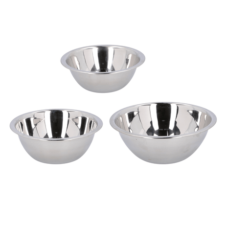 CUISINE ELEGANCE Mixing Bowl Set Shiny 1800ml / 1300ml / 800ml - PLASTICS - STORAGE LUNCH BOX BEAKER - Beattys of Loughrea