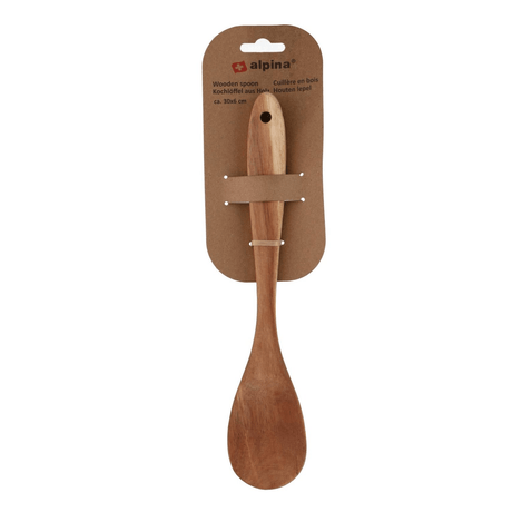 ALPINA Wooden Spoon 30cm - PLASTICS - STORAGE LUNCH BOX BEAKER - Beattys of Loughrea