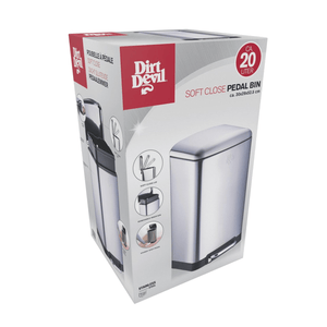 DIRT DEVIL Pedal Bin 20L Soft Close - PLASTICS - STORAGE LUNCH BOX BEAKER - Beattys of Loughrea