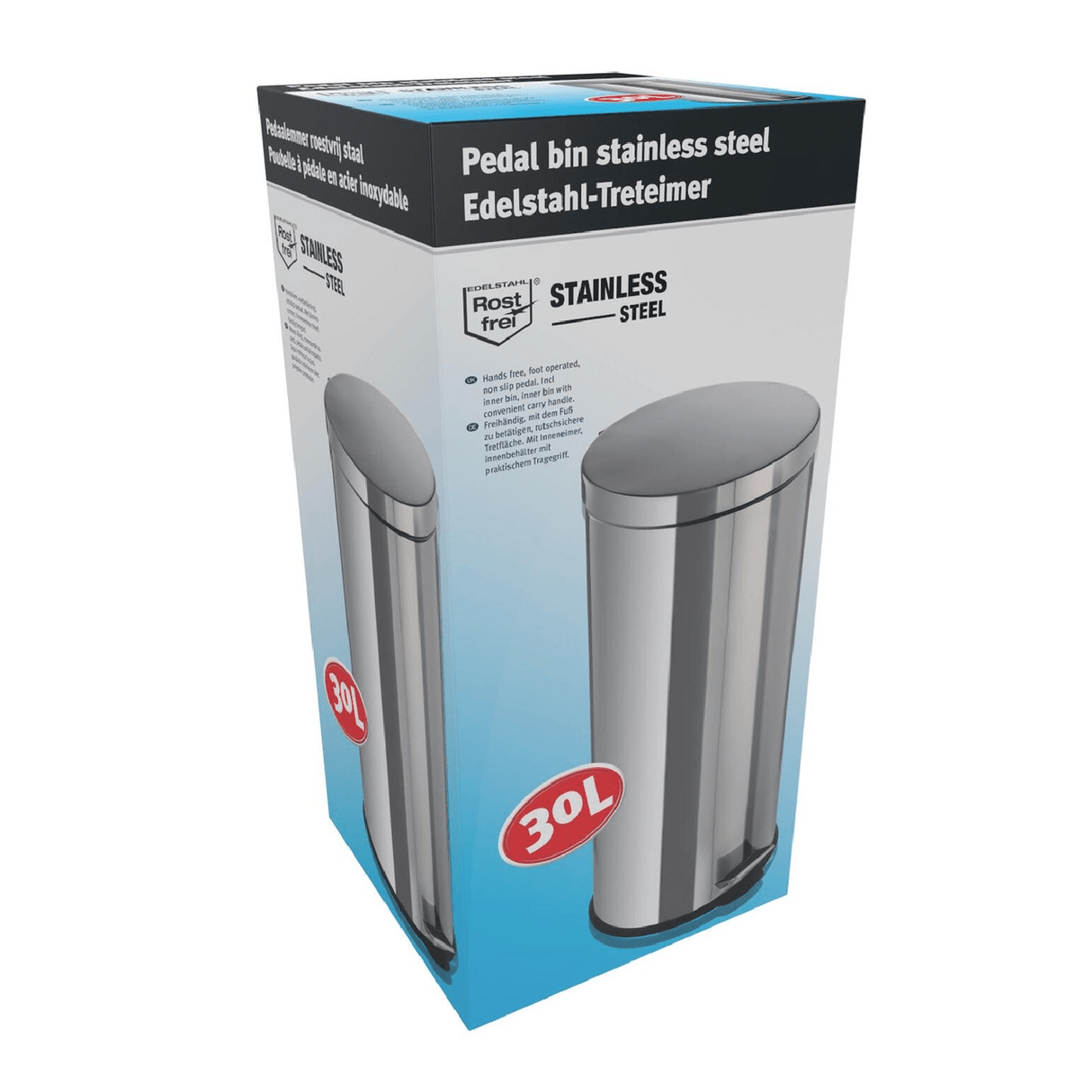 Pedal Bin 30L With Inner Bucket - PLASTICS - STORAGE LUNCH BOX BEAKER - Beattys of Loughrea