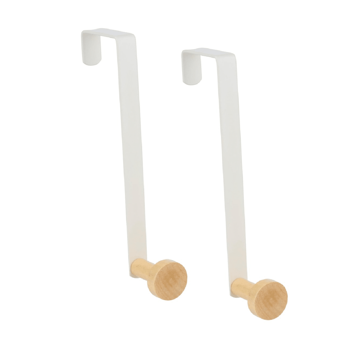 ALPINA Over Door Hook With Wooden Knob 2 Pack - PLASTICS - STORAGE LUNCH BOX BEAKER - Beattys of Loughrea