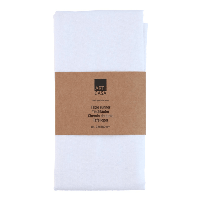 ARTICASA Table Runner White 35 x 150cm - PLASTICS - STORAGE LUNCH BOX BEAKER - Beattys of Loughrea