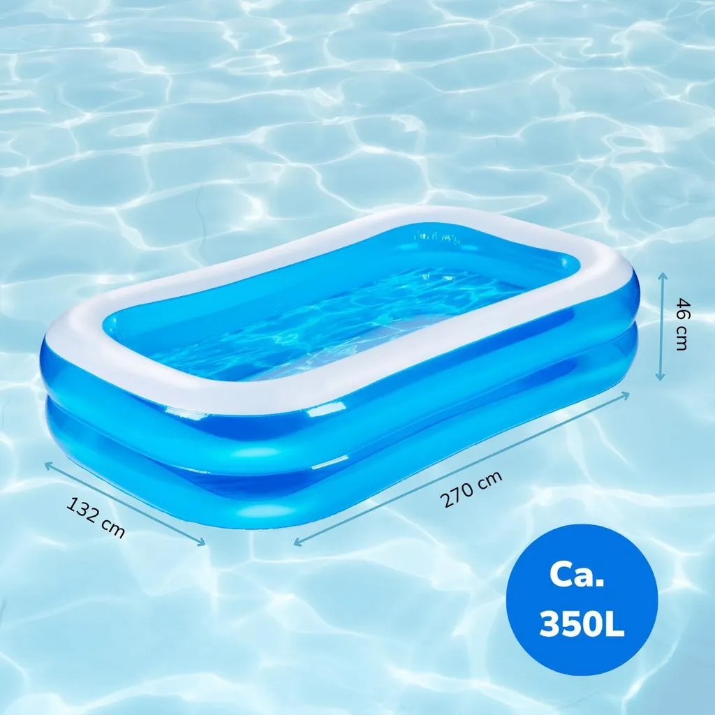 Eddy Toys Inflatable Family Pool 207 x 132 x 46cm