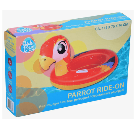 Eddy Toys Inflatable Parrot Ride - On 118 x 75 x 70cm - SWINGS/SLIDE OUTDOOR GAMES - Beattys of Loughrea