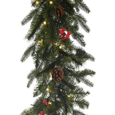 270cm Pre-Lit Ben Nevis Garland – Battery Operated - XMAS GARLANDS - Beattys of Loughrea