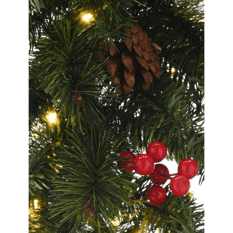 270cm Pre-Lit Ben Nevis Garland – Battery Operated - XMAS GARLANDS - Beattys of Loughrea