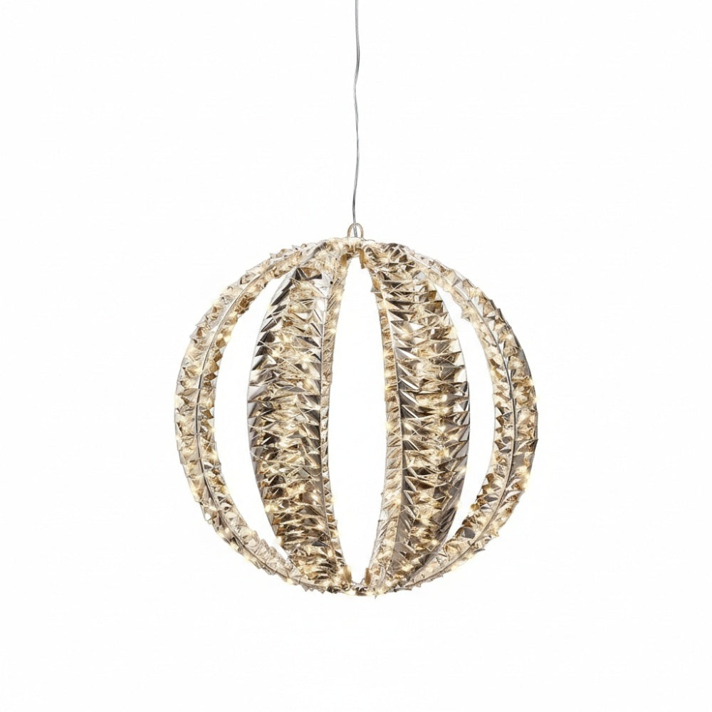 Lumineo Gold Twist Micro LED Globe 40cm with Flashing Effect