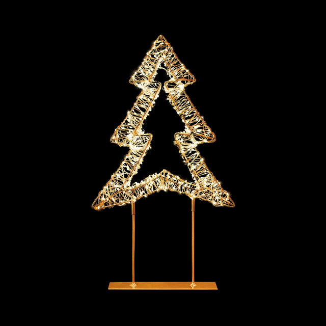 Premier Rose Gold Table Top Tree with Timer 45cm - XMAS ROOM DECORATION - LIGHT UP - Beattys of Loughrea