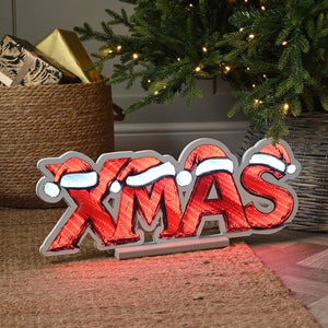 Festive Christmas Infinity Light 60cm - XMAS ROOM DECORATION - LIGHT UP - Beattys of Loughrea
