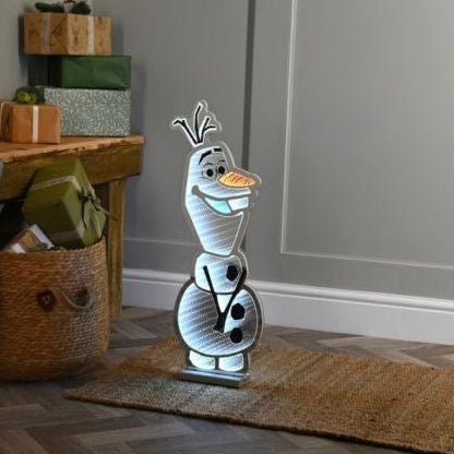 Festive Disney Olaf Christmas Infinity Light 65cm - XMAS ROOM DECORATION - LIGHT UP - Beattys of Loughrea