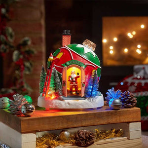 Three Kings Santa's Bauble Bungalow Winter Village Scene