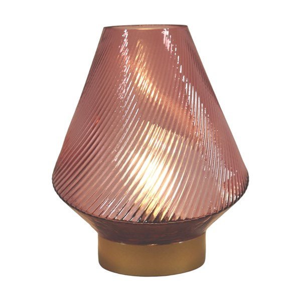 Battery Operated LED Swirl Lamp – Purple – 20cm - DESK/READING LAMPS - Beattys of Loughrea