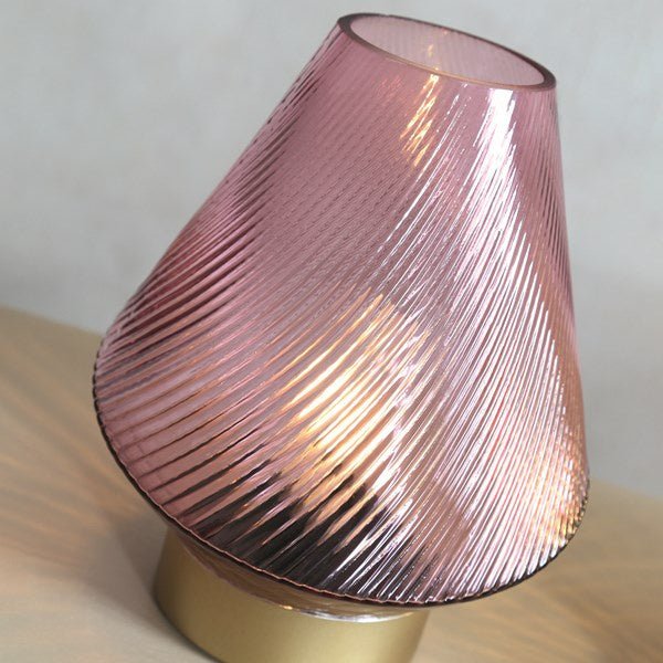 Battery Operated LED Swirl Lamp – Purple – 20cm - DESK/READING LAMPS - Beattys of Loughrea