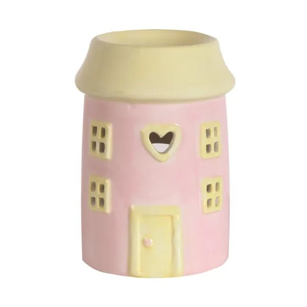 House Tealight Wax Melter – Pink – 12cm - POT POURRI/AROMATHERAPY/OILS/DIFFUSER - Beattys of Loughrea