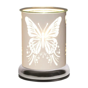 Electric Touch Wax Melter – White Silhouette Butterfly – 17cm - POT POURRI/AROMATHERAPY/OILS/DIFFUSER - Beattys of Loughrea