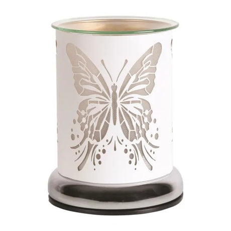 Electric Touch Wax Melter – White Silhouette Butterfly – 17cm - POT POURRI/AROMATHERAPY/OILS/DIFFUSER - Beattys of Loughrea