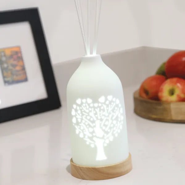 LED Ceramic Reed Diffuser Tree – 19cm - POT POURRI/AROMATHERAPY/OILS/DIFFUSER - Beattys of Loughrea
