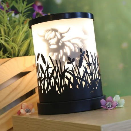 Electric Wax Melter – Highland Cow Black – 15cm - POT POURRI/AROMATHERAPY/OILS/DIFFUSER - Beattys of Loughrea