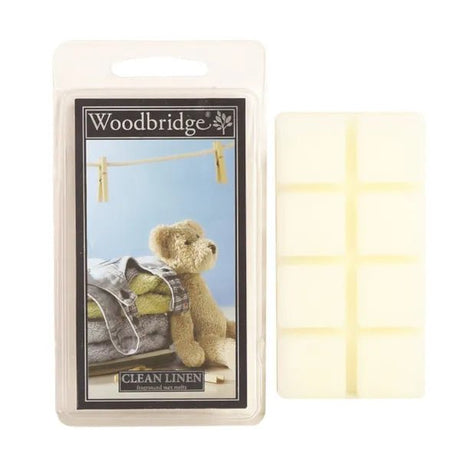 Woodbridge Clean Linen Scented Wax Melts – 68g - POT POURRI/AROMATHERAPY/OILS/DIFFUSER - Beattys of Loughrea
