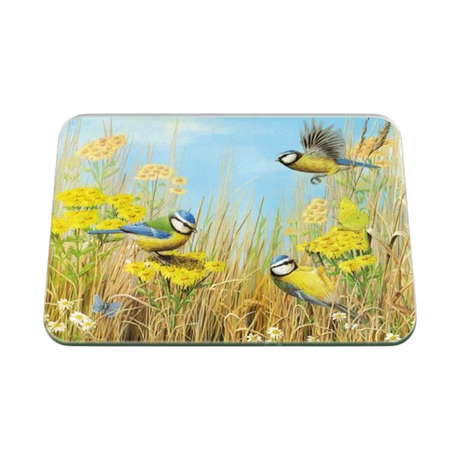 Tuftop Blue Tit Small Glass Worktop Protector – 30 x 22cm - WORKTOP SAVER - Beattys of Loughrea