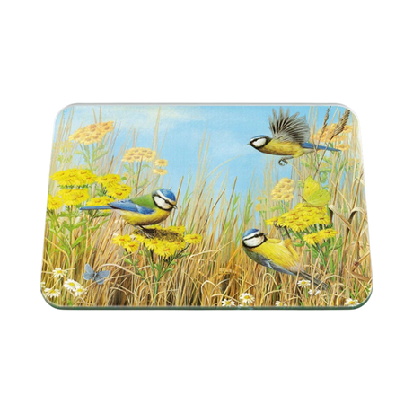 Tuftop Blue Tit Large Glass Worktop Protector – 50 x 40cm - WORKTOP SAVER - Beattys of Loughrea