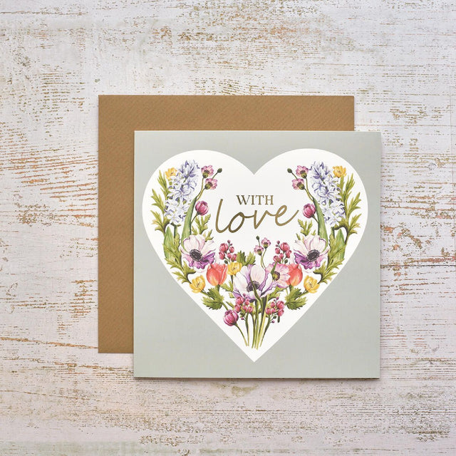 R13 FLORAL SERENADE WITH LOVE HEART WITH GOLD FOIL CARD 4FS104