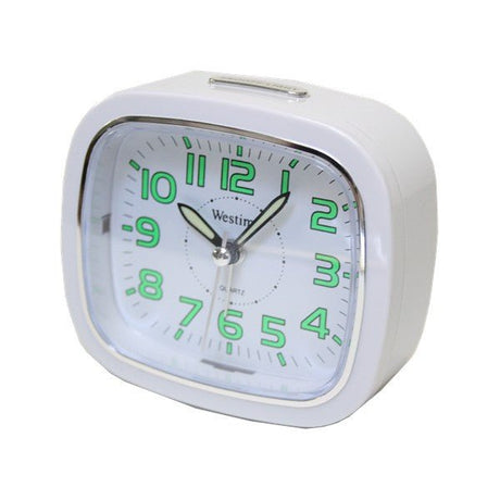 Alpha White Quartz Alarm Clock - CLOCKS - Beattys of Loughrea