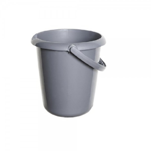 10L Plastic Bucket – Silver