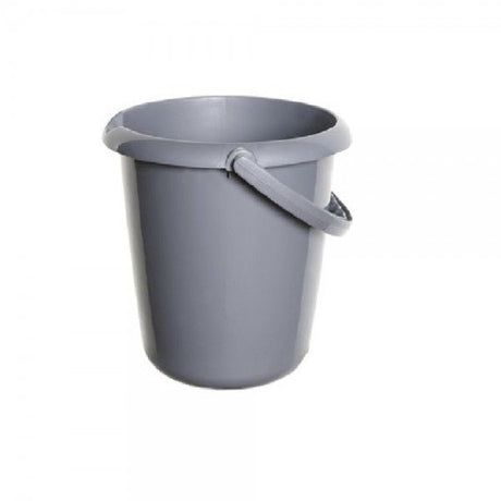 10L Plastic Bucket – Silver - CLEANING - DUSTBIN/WASTE BIN - Beattys of Loughrea