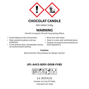 La Bougie Chocolat Candle 220g - POT POURRI/AROMATHERAPY/OILS/DIFFUSER - Beattys of Loughrea