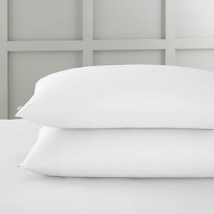 400 Thread Count Cotton Sateen White Pillowcase Pair