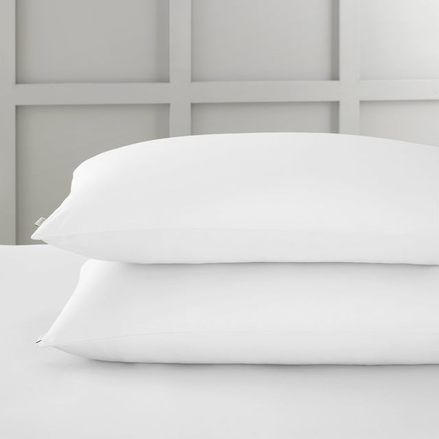 400 Thread Count Cotton Sateen White Pillowcase Pair