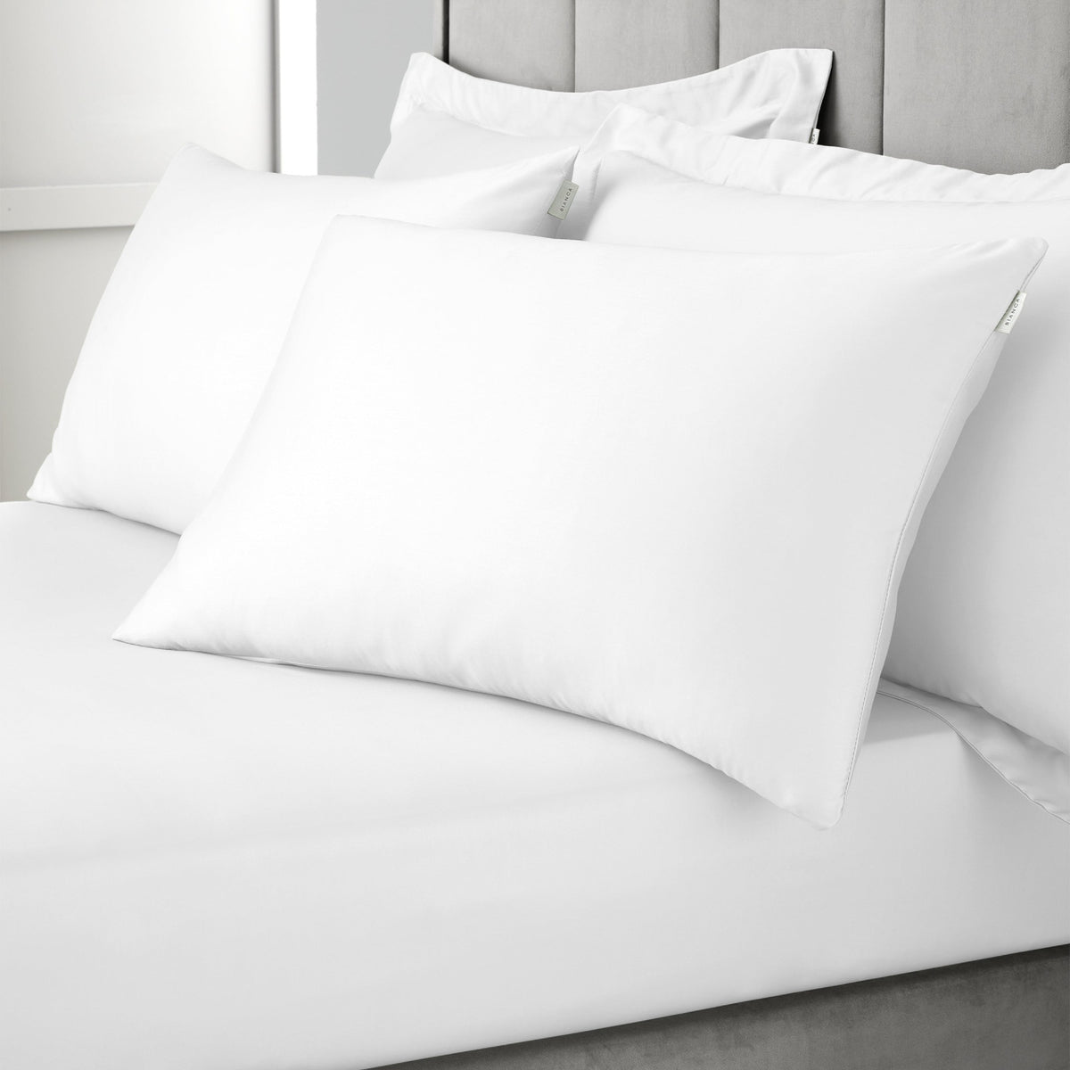 400 Thread Count Cotton Sateen White Pillowcase Pair
