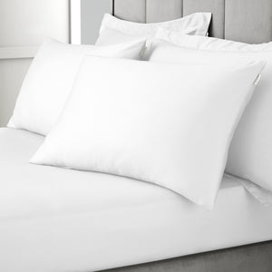 400 Thread Count Cotton Sateen White Pillowcase Pair