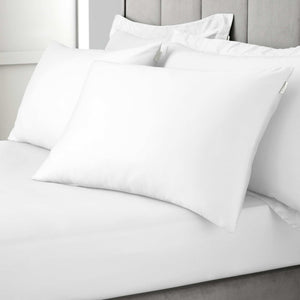 400 Thread Count Cotton Sateen White Pillowcase Pair