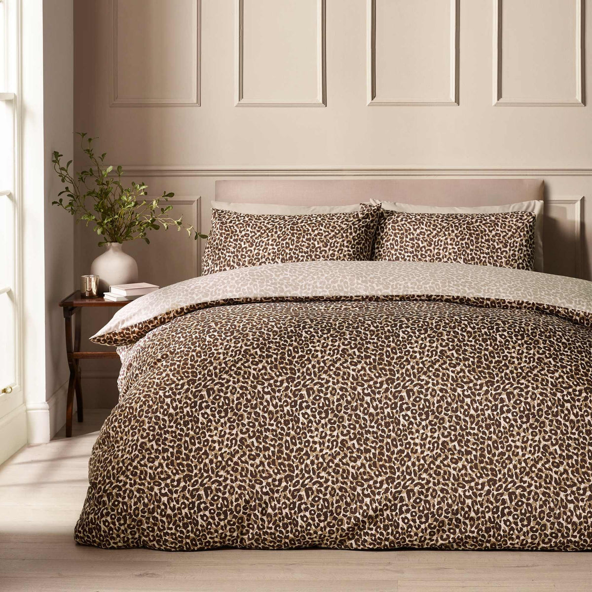 Animal Print Brown Duvet Cover Set - Single