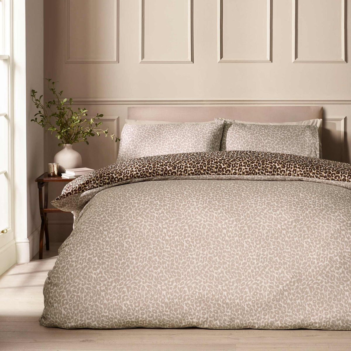 Animal Print Brown Duvet Cover Set - Single