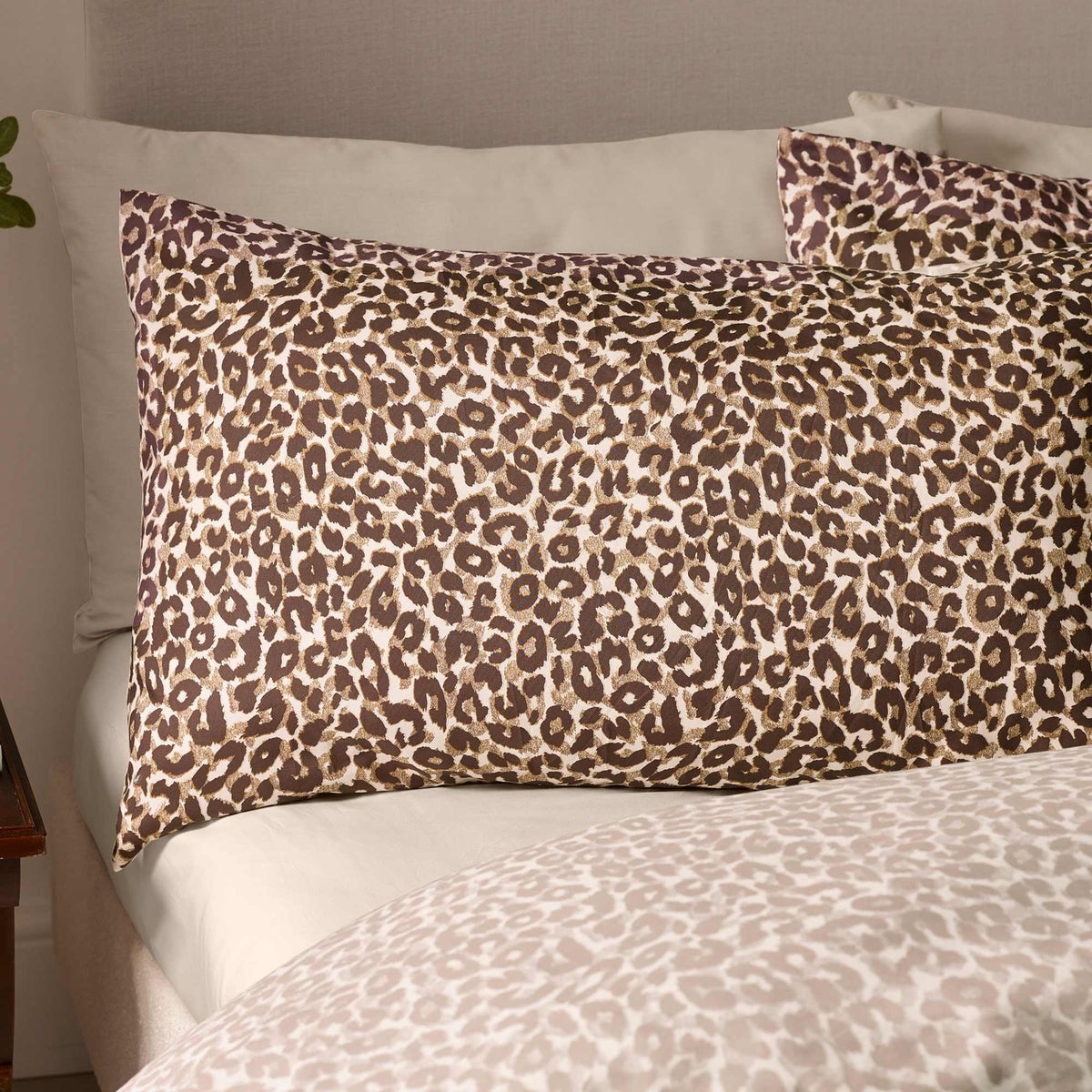 Animal Print Brown Duvet Cover Set - Single