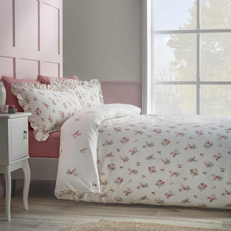 Brushed Ditsy Floral Pink Duvet Cover Set - King - DUVET COVERS - Beattys of Loughrea