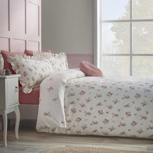 Brushed Ditsy Floral Pink Duvet Cover Set - King