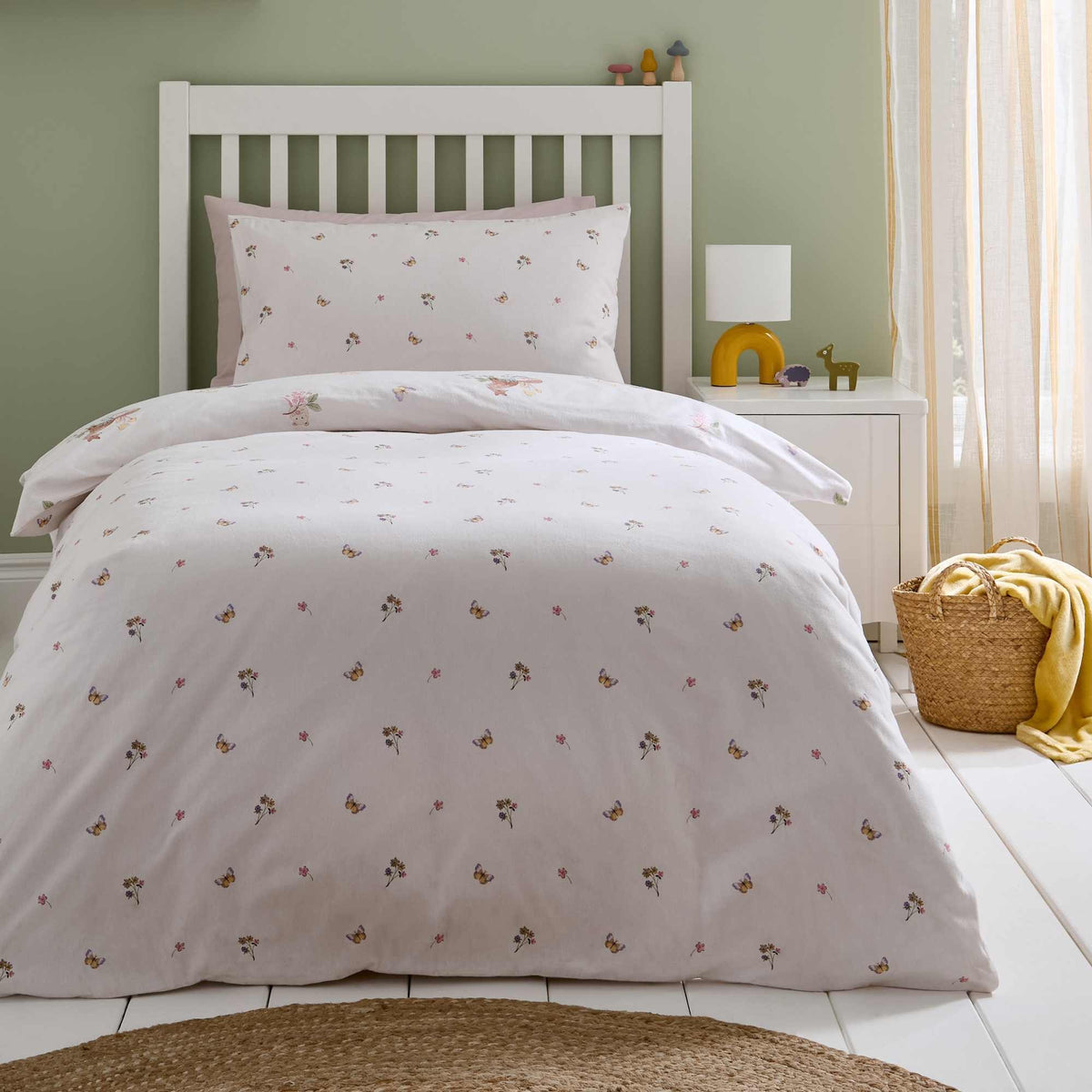 Brushed Forest Friends Cream Duvet Cover Set - Double