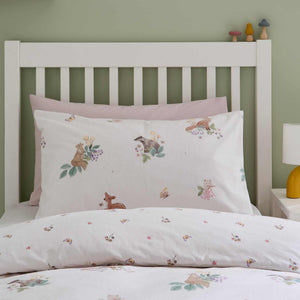 Brushed Forest Friends Cream Duvet Cover Set - Double