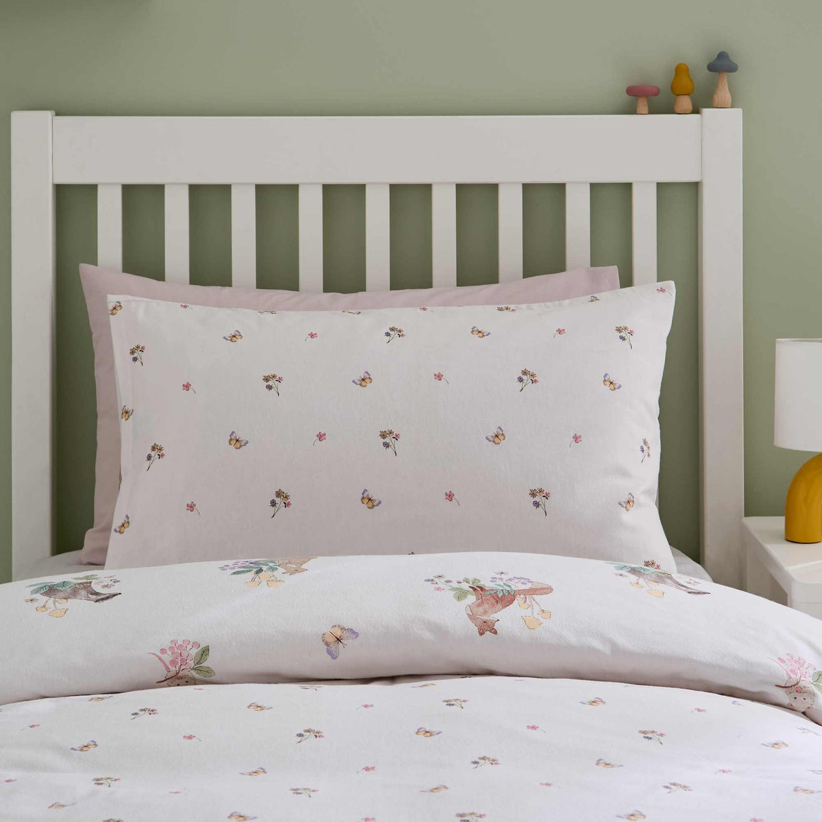 Brushed Forest Friends Cream Duvet Cover Set - Double