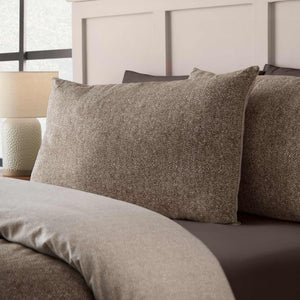 Brushed Herringbone Chocolate Duvet Cover Set - King