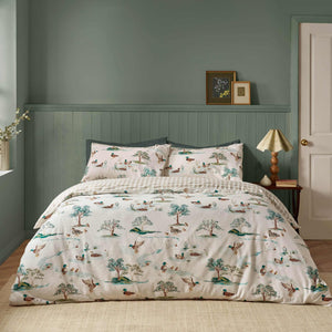 Brushed Mallards Cream Duvet Cover Set - King