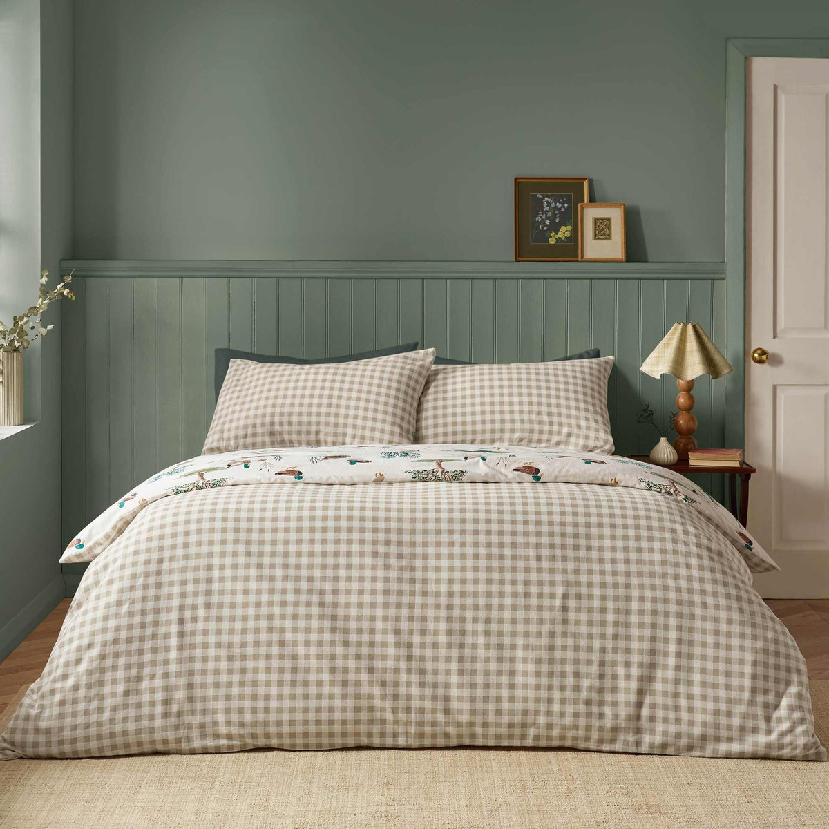 Brushed Mallards Cream Duvet Cover Set - King