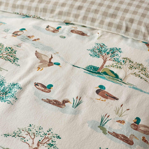Brushed Mallards Cream Duvet Cover Set - King