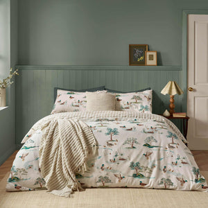 Brushed Mallards Cream Duvet Cover Set - King